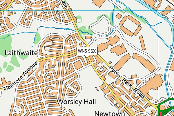 WN5 9SX map - OS VectorMap District (Ordnance Survey)