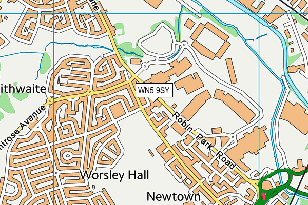 WN5 9SY map - OS VectorMap District (Ordnance Survey)