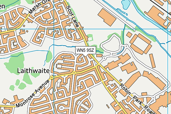 WN5 9SZ map - OS VectorMap District (Ordnance Survey)