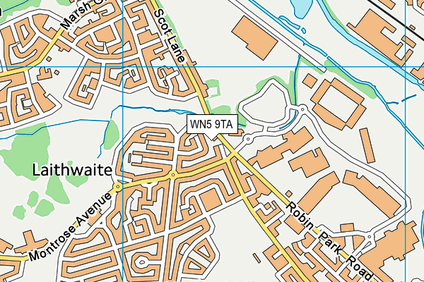WN5 9TA map - OS VectorMap District (Ordnance Survey)