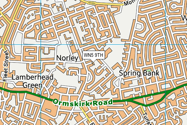 WN5 9TH map - OS VectorMap District (Ordnance Survey)