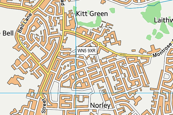 WN5 9XR map - OS VectorMap District (Ordnance Survey)