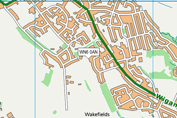 WN6 0AN map - OS VectorMap District (Ordnance Survey)
