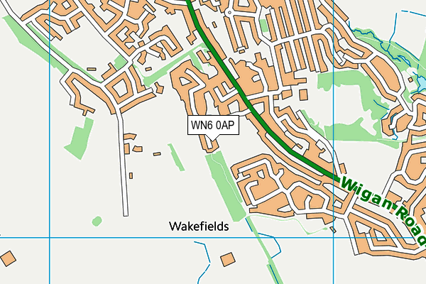 WN6 0AP map - OS VectorMap District (Ordnance Survey)