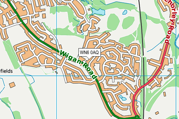 WN6 0AQ map - OS VectorMap District (Ordnance Survey)