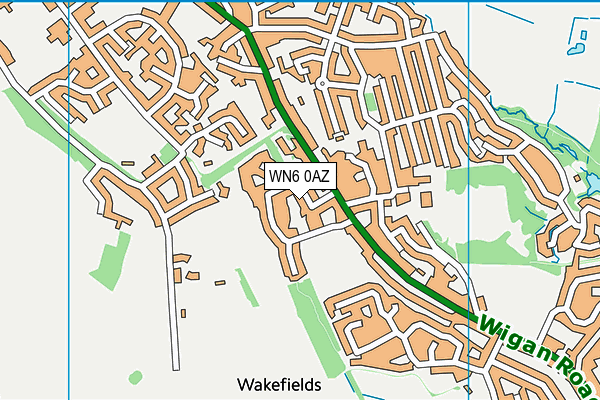 WN6 0AZ map - OS VectorMap District (Ordnance Survey)