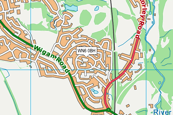 WN6 0BH map - OS VectorMap District (Ordnance Survey)