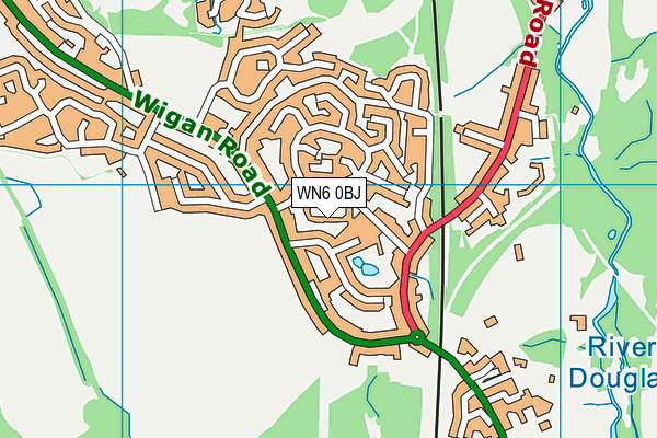 WN6 0BJ map - OS VectorMap District (Ordnance Survey)