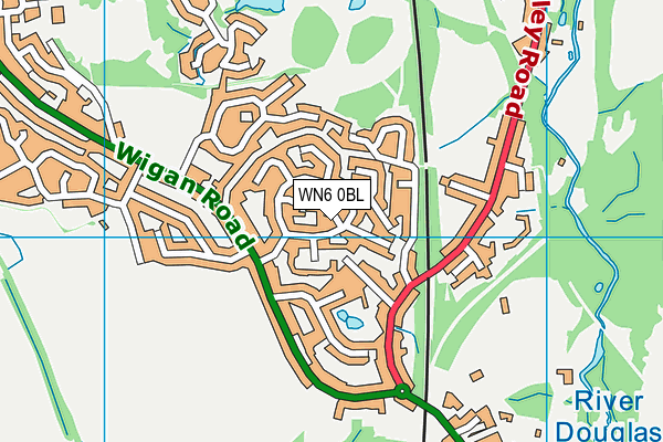 WN6 0BL map - OS VectorMap District (Ordnance Survey)