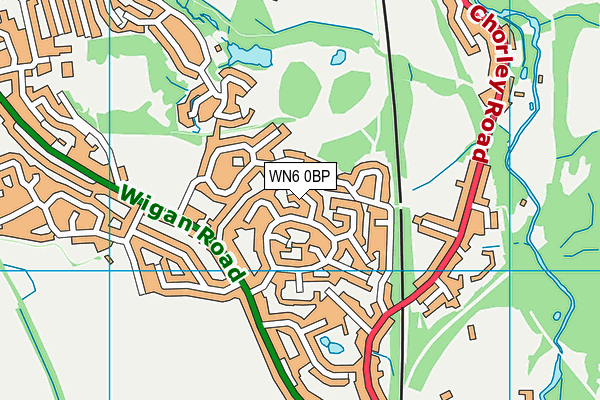 WN6 0BP map - OS VectorMap District (Ordnance Survey)