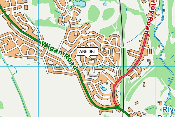 WN6 0BT map - OS VectorMap District (Ordnance Survey)