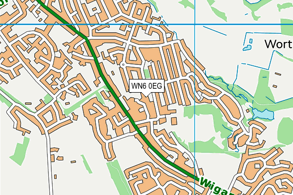 WN6 0EG map - OS VectorMap District (Ordnance Survey)