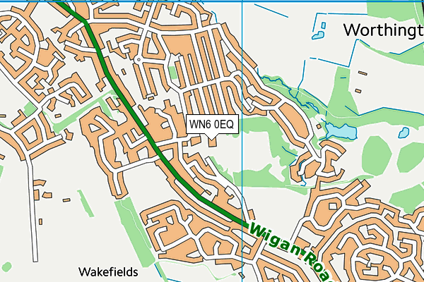 WN6 0EQ map - OS VectorMap District (Ordnance Survey)