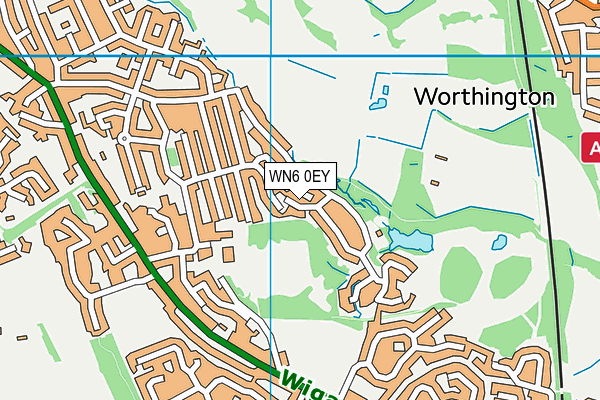 WN6 0EY map - OS VectorMap District (Ordnance Survey)