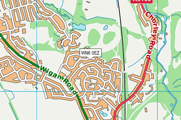 WN6 0EZ map - OS VectorMap District (Ordnance Survey)