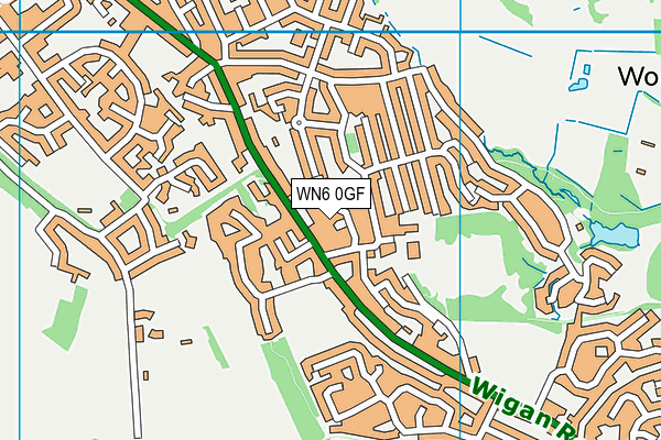 WN6 0GF map - OS VectorMap District (Ordnance Survey)