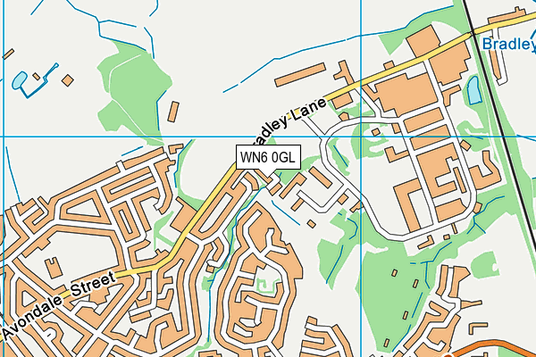 WN6 0GL map - OS VectorMap District (Ordnance Survey)