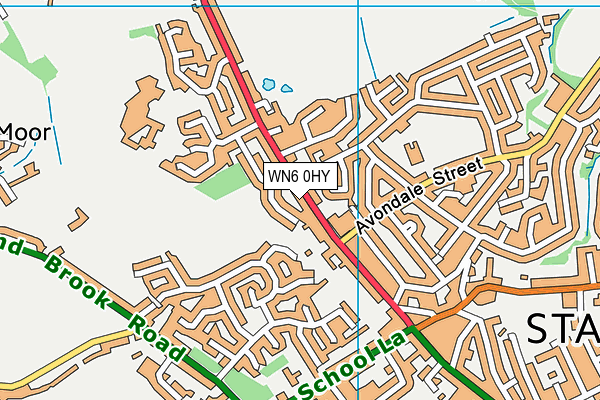WN6 0HY map - OS VectorMap District (Ordnance Survey)
