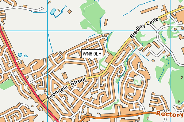 WN6 0LH map - OS VectorMap District (Ordnance Survey)