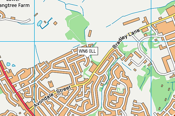 WN6 0LL map - OS VectorMap District (Ordnance Survey)