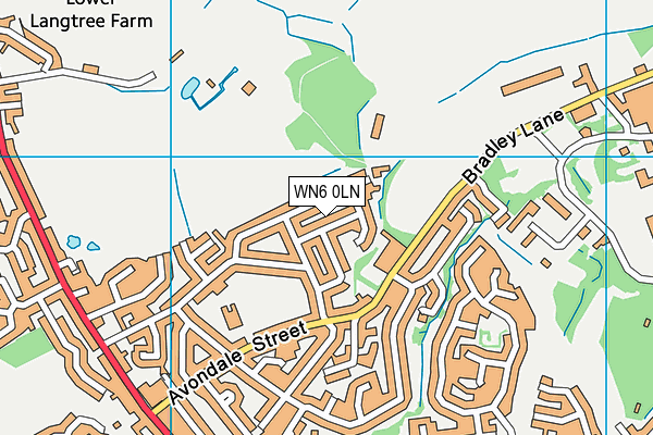WN6 0LN map - OS VectorMap District (Ordnance Survey)