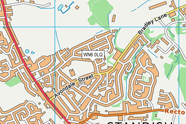 WN6 0LQ map - OS VectorMap District (Ordnance Survey)