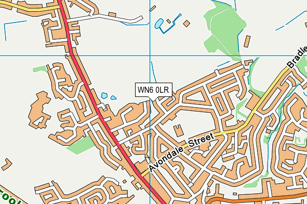 WN6 0LR map - OS VectorMap District (Ordnance Survey)