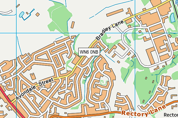 WN6 0NB map - OS VectorMap District (Ordnance Survey)