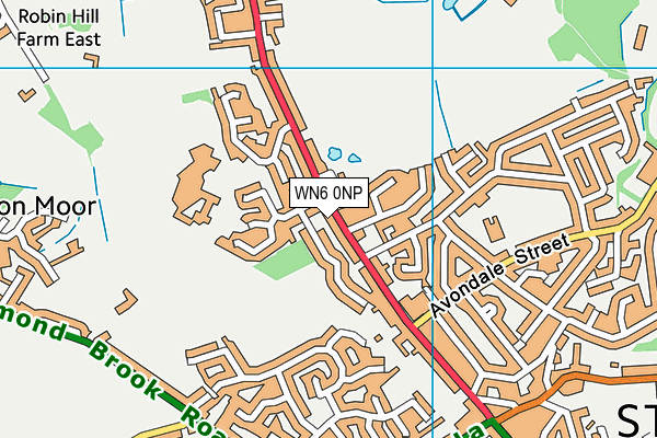 WN6 0NP map - OS VectorMap District (Ordnance Survey)