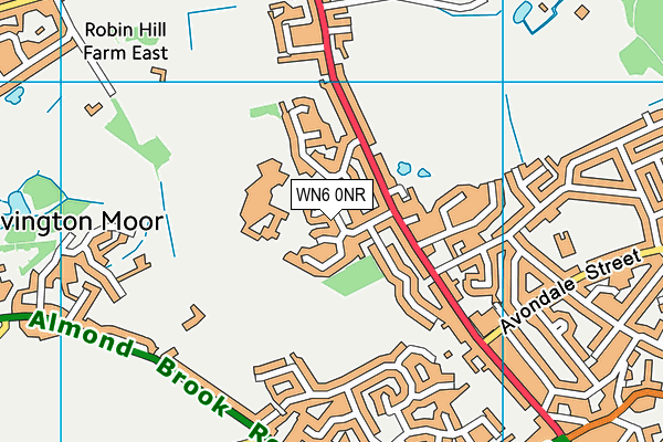 WN6 0NR map - OS VectorMap District (Ordnance Survey)