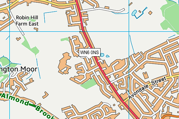 WN6 0NS map - OS VectorMap District (Ordnance Survey)