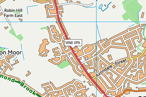 WN6 0PA map - OS VectorMap District (Ordnance Survey)