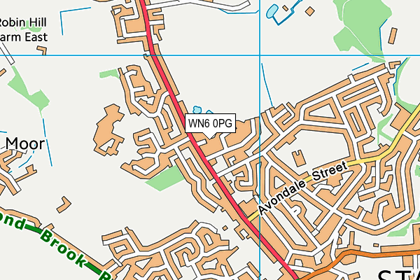 WN6 0PG map - OS VectorMap District (Ordnance Survey)