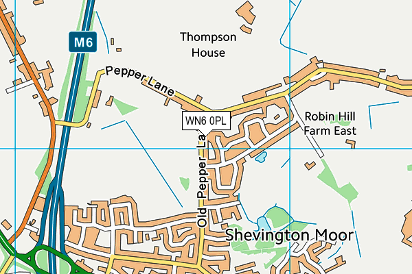 WN6 0PL map - OS VectorMap District (Ordnance Survey)