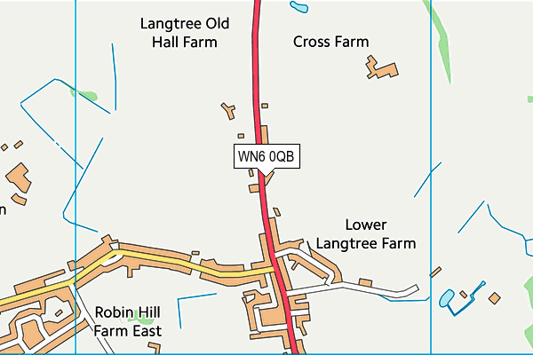 WN6 0QB map - OS VectorMap District (Ordnance Survey)