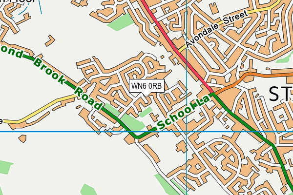 WN6 0RB map - OS VectorMap District (Ordnance Survey)