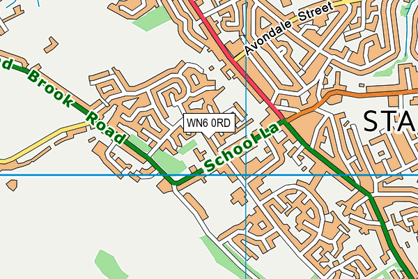 WN6 0RD map - OS VectorMap District (Ordnance Survey)