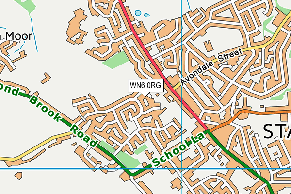 WN6 0RG map - OS VectorMap District (Ordnance Survey)