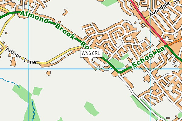 WN6 0RL map - OS VectorMap District (Ordnance Survey)