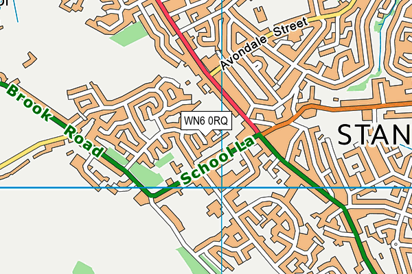 WN6 0RQ map - OS VectorMap District (Ordnance Survey)
