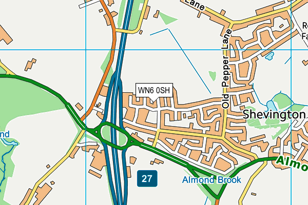 WN6 0SH map - OS VectorMap District (Ordnance Survey)