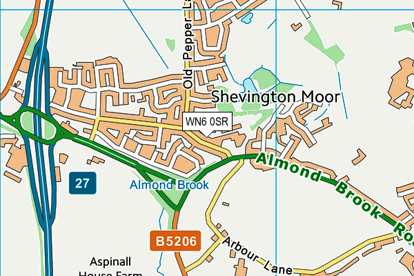 Spindles Health & Leisure (Wigan) map (WN6 0SR) - OS VectorMap District (Ordnance Survey)