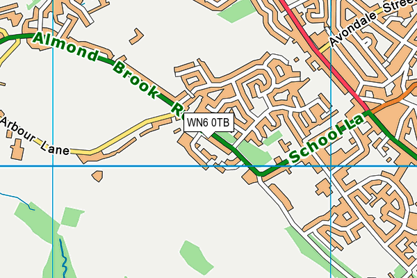 WN6 0TB map - OS VectorMap District (Ordnance Survey)
