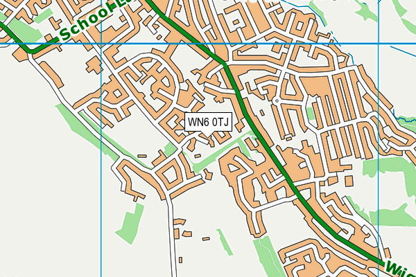 WN6 0TJ map - OS VectorMap District (Ordnance Survey)