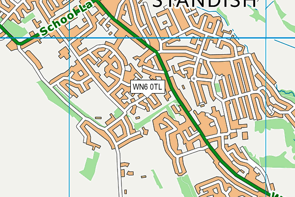WN6 0TL map - OS VectorMap District (Ordnance Survey)
