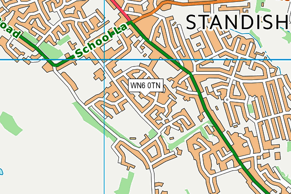 WN6 0TN map - OS VectorMap District (Ordnance Survey)