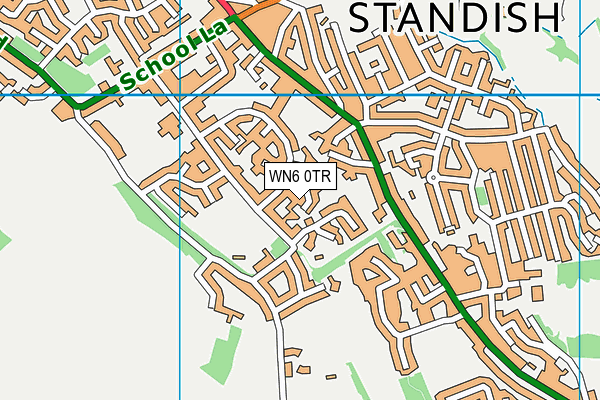 WN6 0TR map - OS VectorMap District (Ordnance Survey)