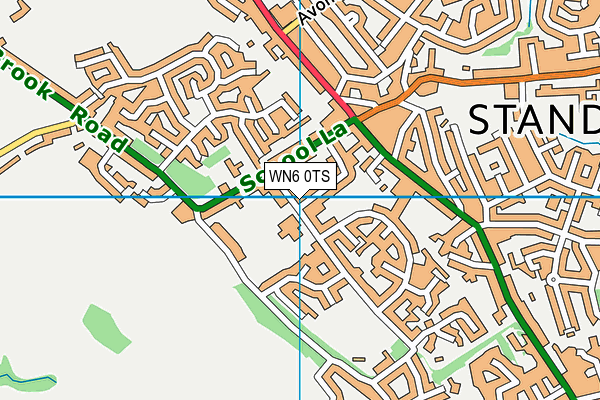 WN6 0TS map - OS VectorMap District (Ordnance Survey)