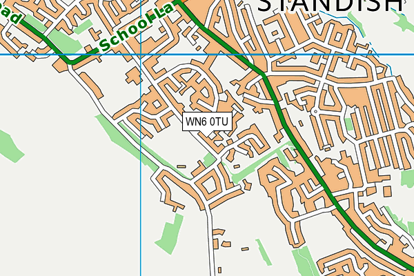 WN6 0TU map - OS VectorMap District (Ordnance Survey)