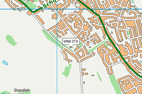 WN6 0TX map - OS VectorMap District (Ordnance Survey)